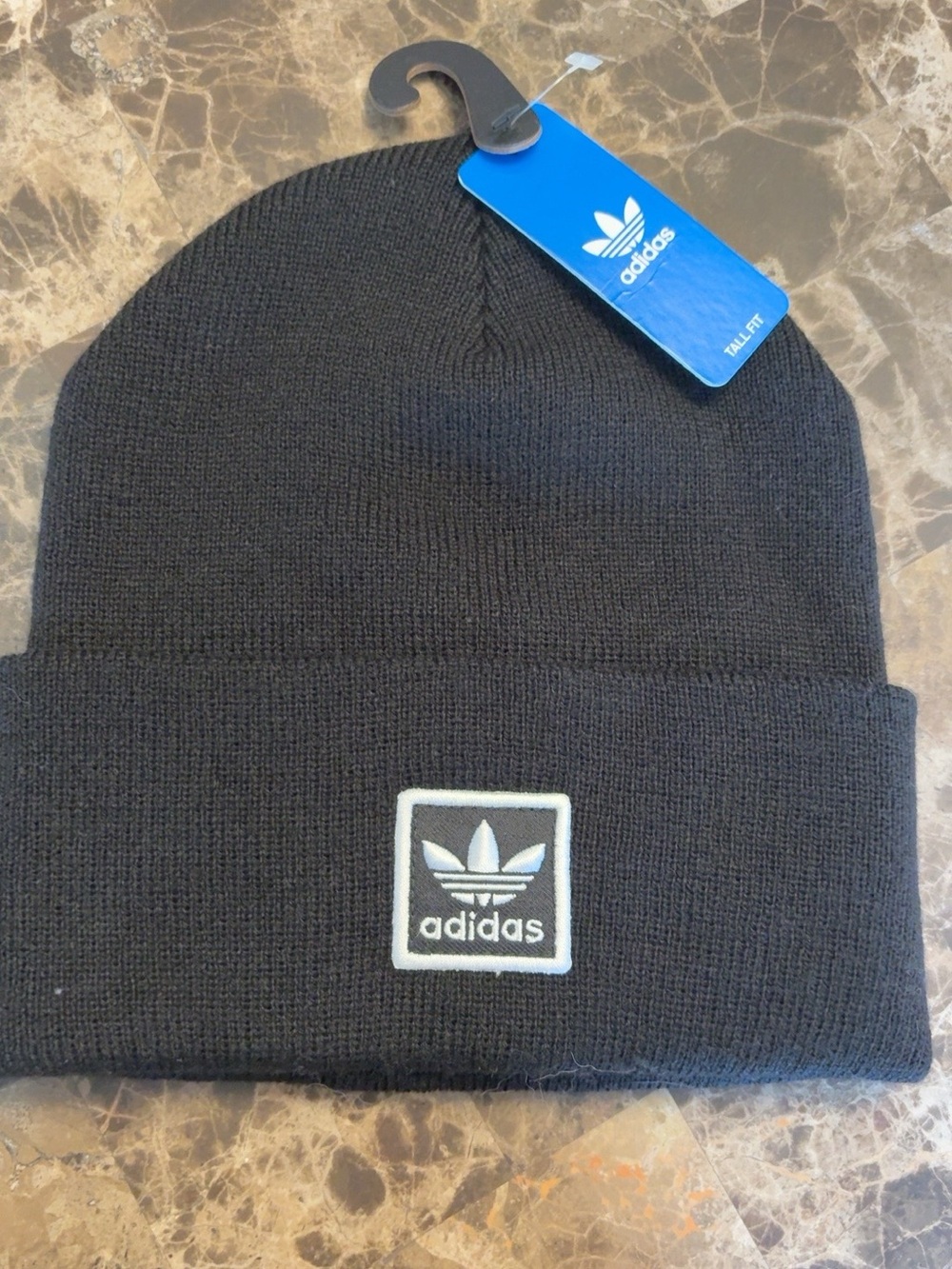 Adidas Originals Trefoil Tall Fit Black Beanie NWT